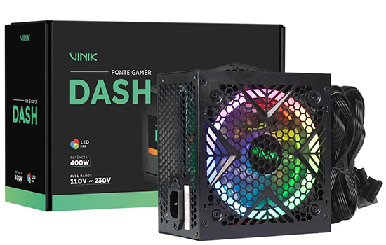 Fonte Vinik Gamer Dash 500W, RGB, VFG500WPR